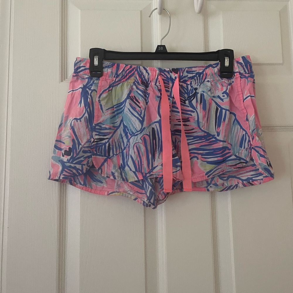 Lilly Pulitzer Pink and Blue Athletic Shorts Vibrant and Comfortable